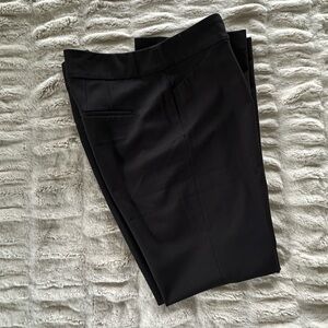 White House Black Market Black Flare Pants with Smooth Finish